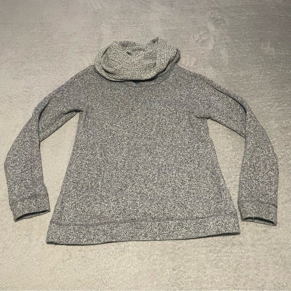 J Crew factory funnel neck sweatshirt size medium heather flint - Picture 2 of 6